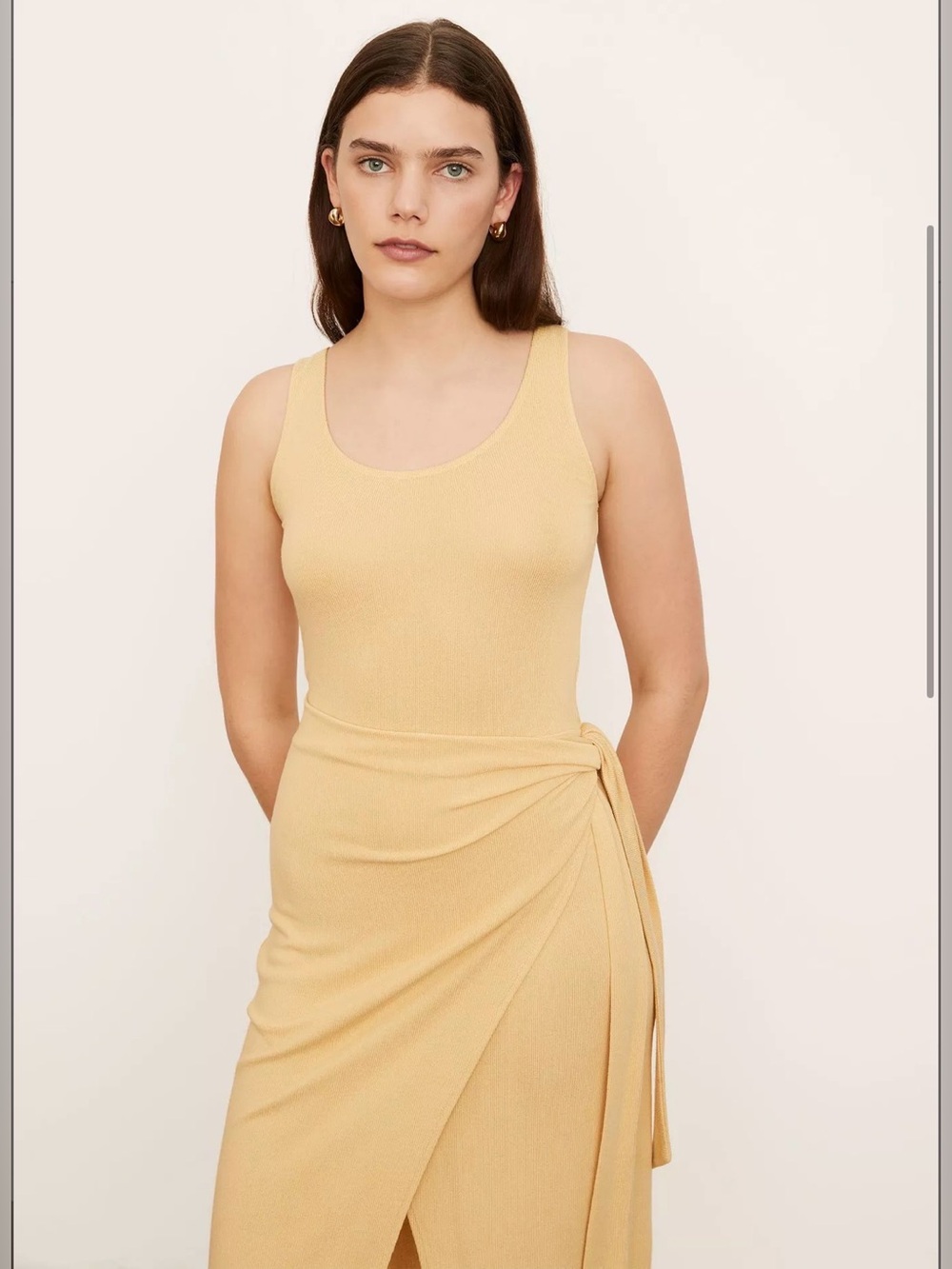 Vince Sleeveless Wrap Midi Dress - Picture 2 of 11